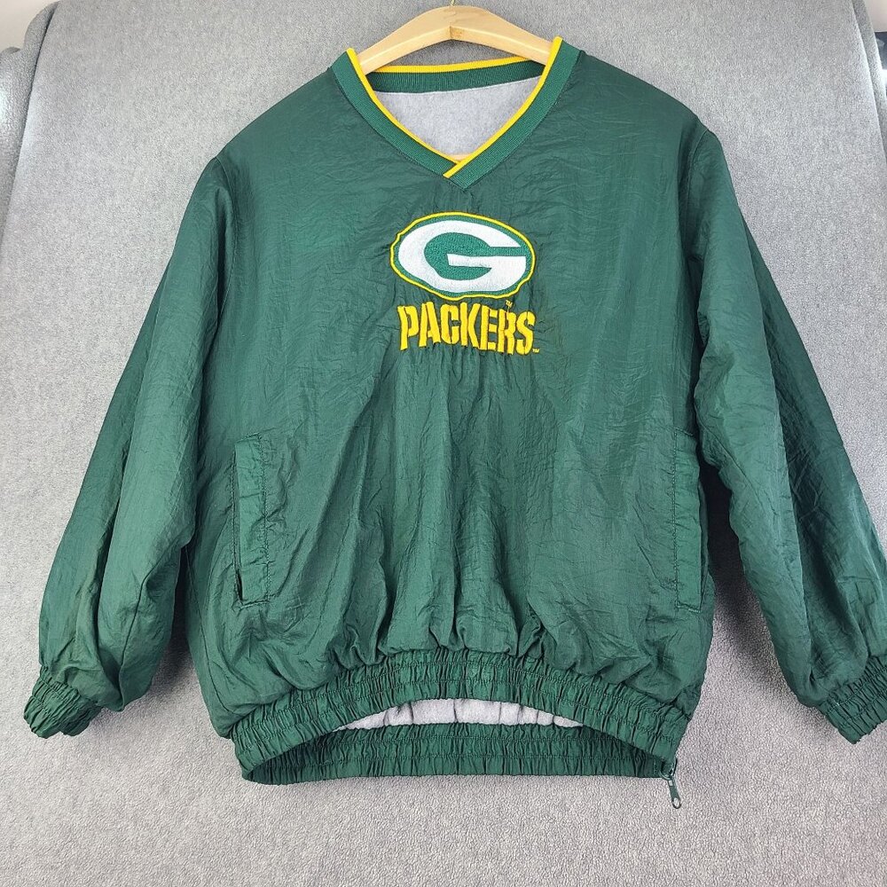 Mighty Mac Vintage Packers Pullover Sweatshirt Nylon Kids Size Med 12/14